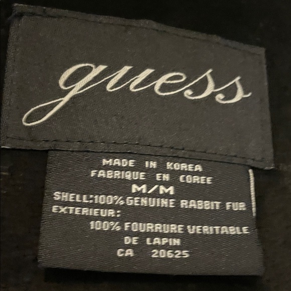🕺VINTAGE Guess Women’s Rabbit Fur Jacket - Picture 2 of 6